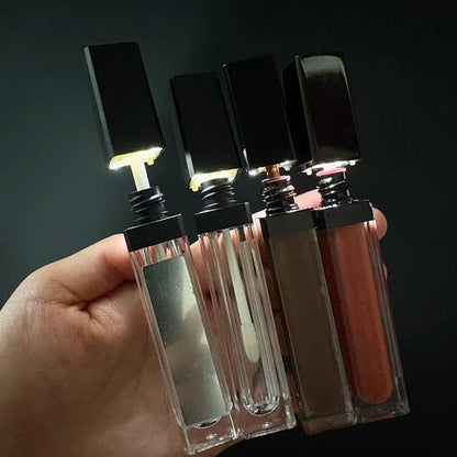 LED Lipgloss High Quality Vegan Personalized LED Tube Pink Hydrating Natural Hyaluronic Acid Liquid Lip Gloss  Wholesale Good Vibrations