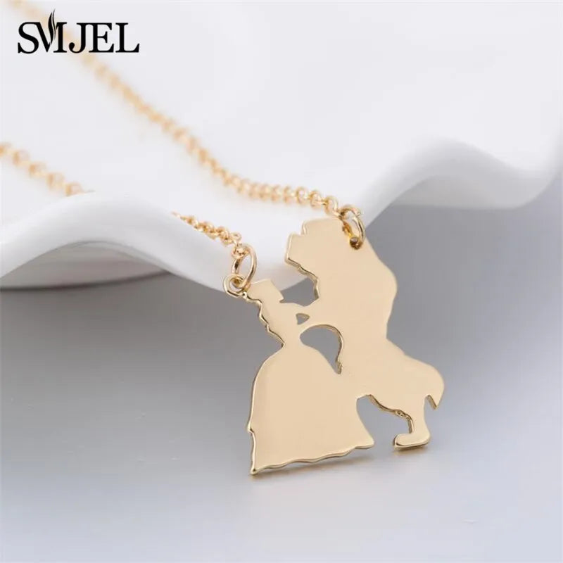 2025 New Movie Jewelry Beauty and the Beast Necklace for Women Prince Princess Pendant Necklaces Lover Accessories Gifts Good Vibrations Adult Super Store