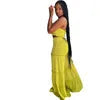 New Arrival Women Set Sexy Bubble Crepe Fabric With Wooden Ear Edge Patchwork Strapless Pants Two-piece Set Good Vibrations