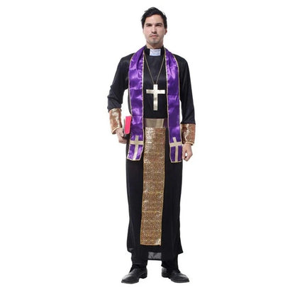 Halloween Costume Cosplay Jesus Christ Outfit Male Missionary Priest the Virgin Mary Priest Nun Bishop Costume Good Vibrations