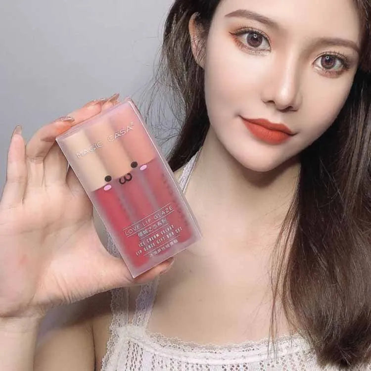 Velvet Matte Lipstick  Tube for Student Makeup Lip-Gloss Girl Long Lasting Lip Glaze Cute Lipstick Set Good Vibrations