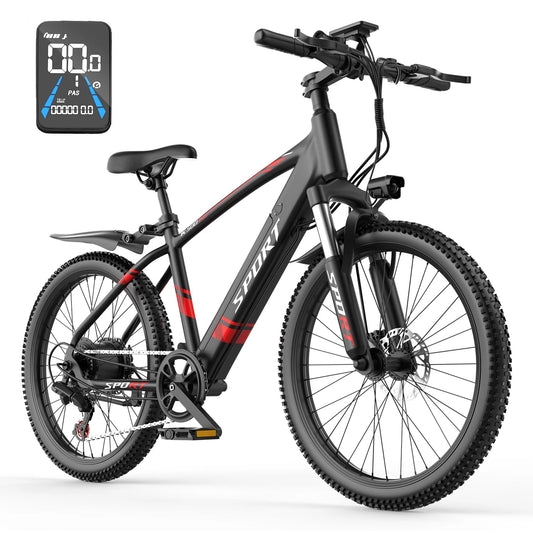 26 Inch Electric Bike for Adults 500W Powerful Motor 48V 10.4Ah Removable Batter 30 Miles Range Electric Mountain Bike Good Vibrations