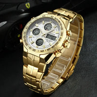 High Quality Digital Quartz Men's Wrist Watches Fashion Electronic Luminous Stainless Steel Waterproof Business Watches for Men Good Vibrations