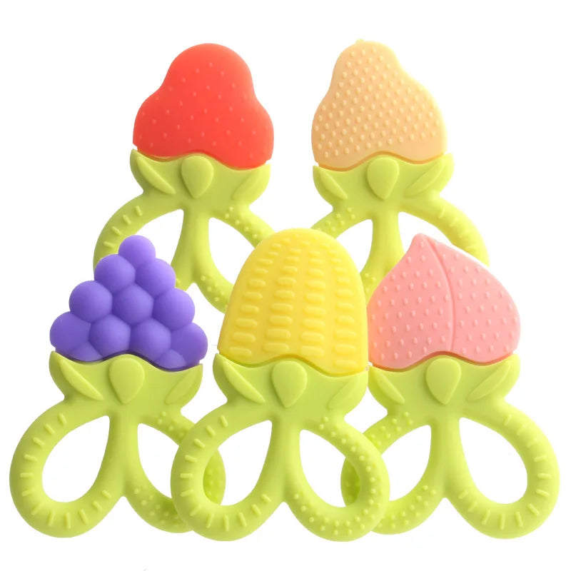 Bpa Free Fruit Scissors Shaped Baby Silicone Chew Toys Good Vibrations