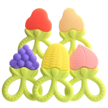 Bpa Free Fruit Scissors Shaped Baby Silicone Chew Toys Good Vibrations