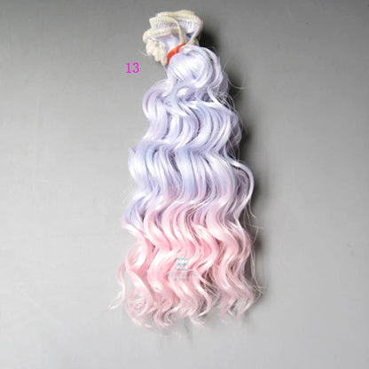 15cm & 25cm*100cm Wool rolls dolls wig for 1/3 1/4 1/6 BJD/SD Doll hair Accessories Good Vibrations