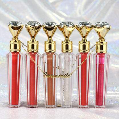 Hydrating Glossy Lipgloss High Quality Vegan Glossy Diamond Cover Shape Lip Gloss Good Vibrations