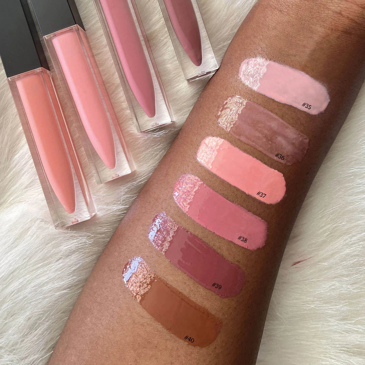 Make Your Own Brand Makeup Lipgloss Wholesale Custom logo Vegan Private Label Nude Lip Gloss Good Vibrations