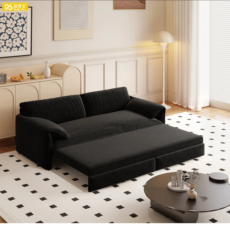 Modern Design High Rebound Sponge Storage Side 3 in 1 Sofa Bed with Serpentine Spring Single Apartment Furniture Good Vibrations