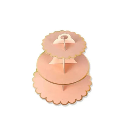 3-Tier Cardboard Cupcake Cake Stand Cupcake Holder for Birthday Party Wedding Baby Shower Christmas Parties Display Dessert Good Vibrations