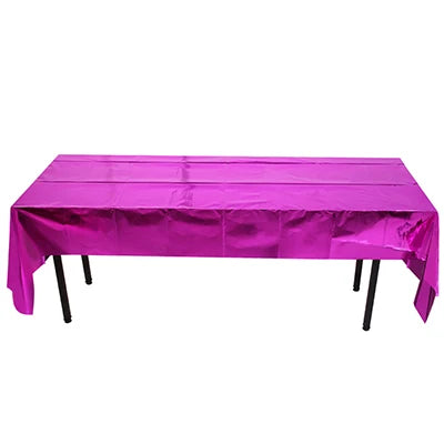 Disposable Party Glitter Table Cloth Birthday Rectangular Tablecloth Wedding Birthday Table Cloth Rectangular PVC Waterproof Good Vibrations