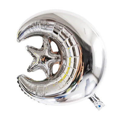 Eid Mubarak Balloons 2024 Ramadan Decorations for Home Moon Star Foil Balloon Muslim Aid Moubarak Kareem Festival Party Supplies Good Vibrations