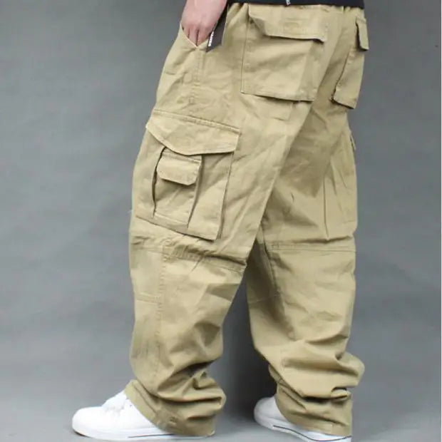 Wide Leg Hip Hop Pants Men Loose Outdoor Cotton Harem Trousers Cargo Pants Loose Baggy Trouser Streetwear  Joggers Pant Good Vibrations