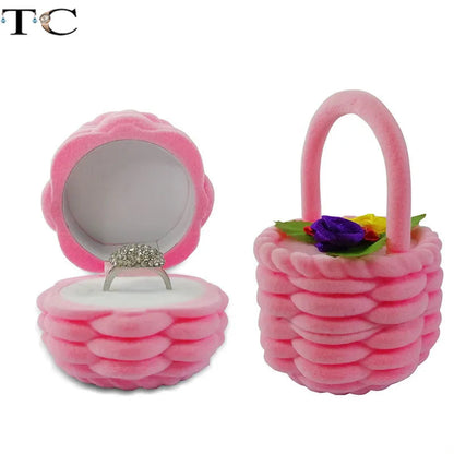 Creative Velvet Jewelry Box Mini Container Ring Box Earrings Rings Storage Box Small Accessories Display Gift Box Good Vibrations