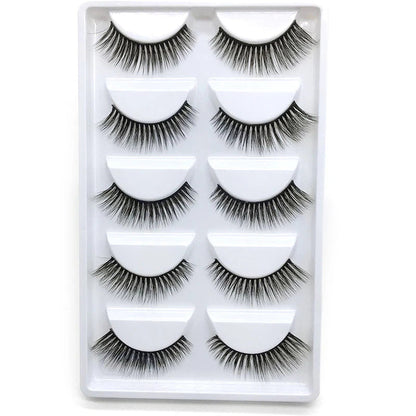 5 Pairs Multipack 3D Soft Mink Hair False Eyelashes Handmade Wispy Fluffy Long Lashes Natural Eye Makeup Tools Faux H13 E08 E01 Good Vibrations