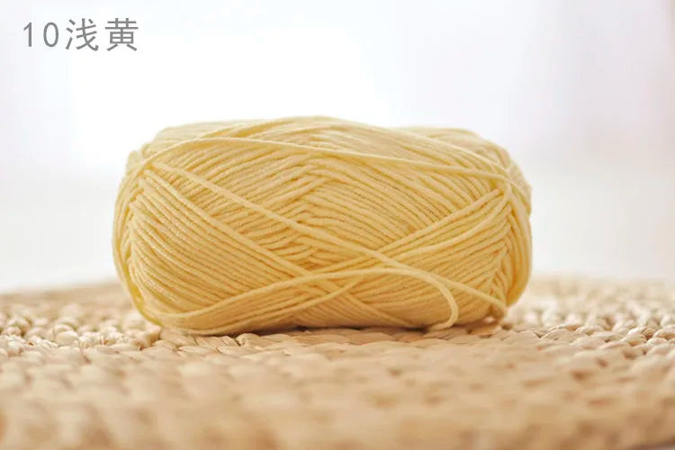 Factory Wholesale Recycled Baby Cotton Yarn 4 Strands of Milk Yarn Bag for Doll Clothes Hand-Knitted High Tenacity for Weaving Good Vibrations