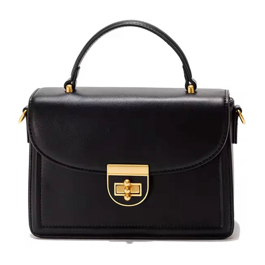 Women's Lady Single Cover Closure PU Leather Shoulder Bag with Zipper Underarm Design for Outdoor Travel Good Vibrations