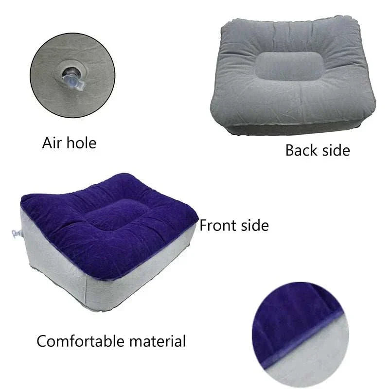 Inflatable sex pillow with air hole, dual-sided design, and comfortable material for adult games.
