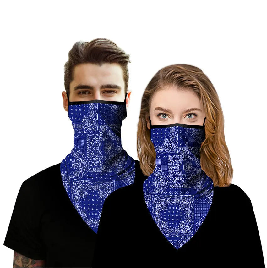 Coexistence Summer UV Protected Polyester Women's Cycling Bandana Breathable Triangle Face Mask Scarf Sun Protection Veil Good Vibrations