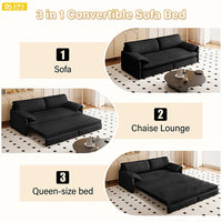 Modern Design High Rebound Sponge Storage Side 3 in 1 Sofa Bed with Serpentine Spring Single Apartment Furniture Good Vibrations