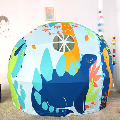 Children Indoor Kids Preschool Kindergarten Playhouse Round Yurt Circular Castle Folding Dinosaur Dome Play House Tent Good Vibrations