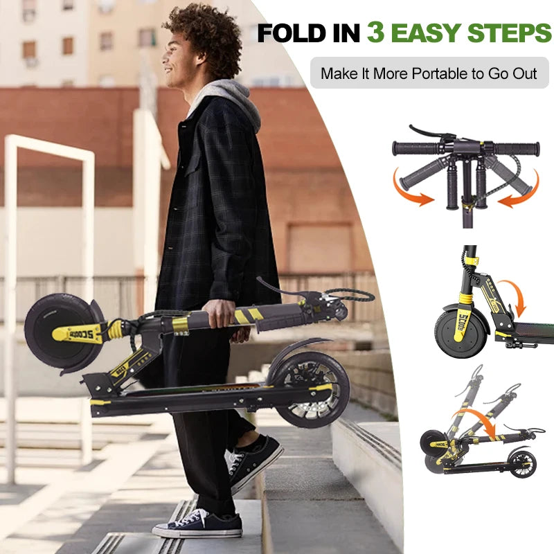 Battery Electric Bike Skateboard 180w 24v Kids City Electric Scooter for Teenagers With Led Light Good Vibrations