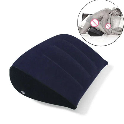 Inflatable sex wedge pillow for adult erotic positions, magic games, and BDSM furniture.