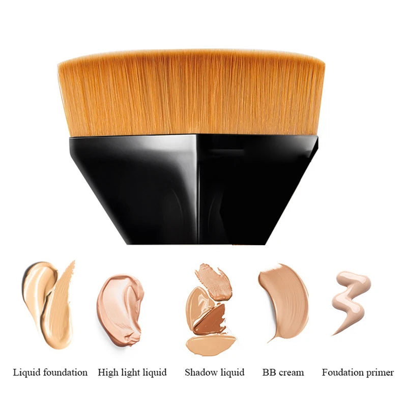 HMU OEM Professional China Wholesale Make up Private Label Custom Your Logo Pink #55 Magic Makeup Liquid Foundation Brush Good Vibrations