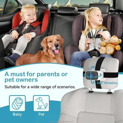 Dual Baby Car Camera with 7" IPS Display - HD 1080P, Night Vision, Split Screen, USB Powered Good Vibrations