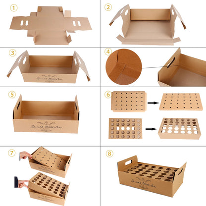 Kraft Paper Wedding Tray Confetti Cone Stand Box Tray Rustic Wedding Decoration Wedding Confetti Cones Wedding Cones  Set supply Good Vibrations