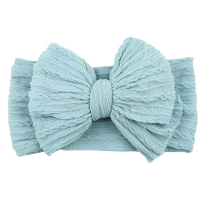 Solid Cable Bow Baby Headband for Child Nylon Layers Headwear Kids Elastic Turban Headwraps Newborn Boys Girls Hair Accessories Good Vibrations