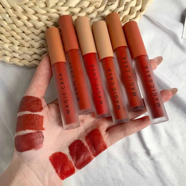 Velvet Matte Lipstick  Tube for Student Makeup Lip-Gloss Girl Long Lasting Lip Glaze Cute Lipstick Set Good Vibrations