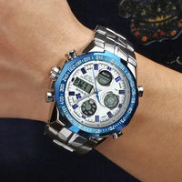 High Quality Digital Quartz Men's Wrist Watches Fashion Electronic Luminous Stainless Steel Waterproof Business Watches for Men Good Vibrations