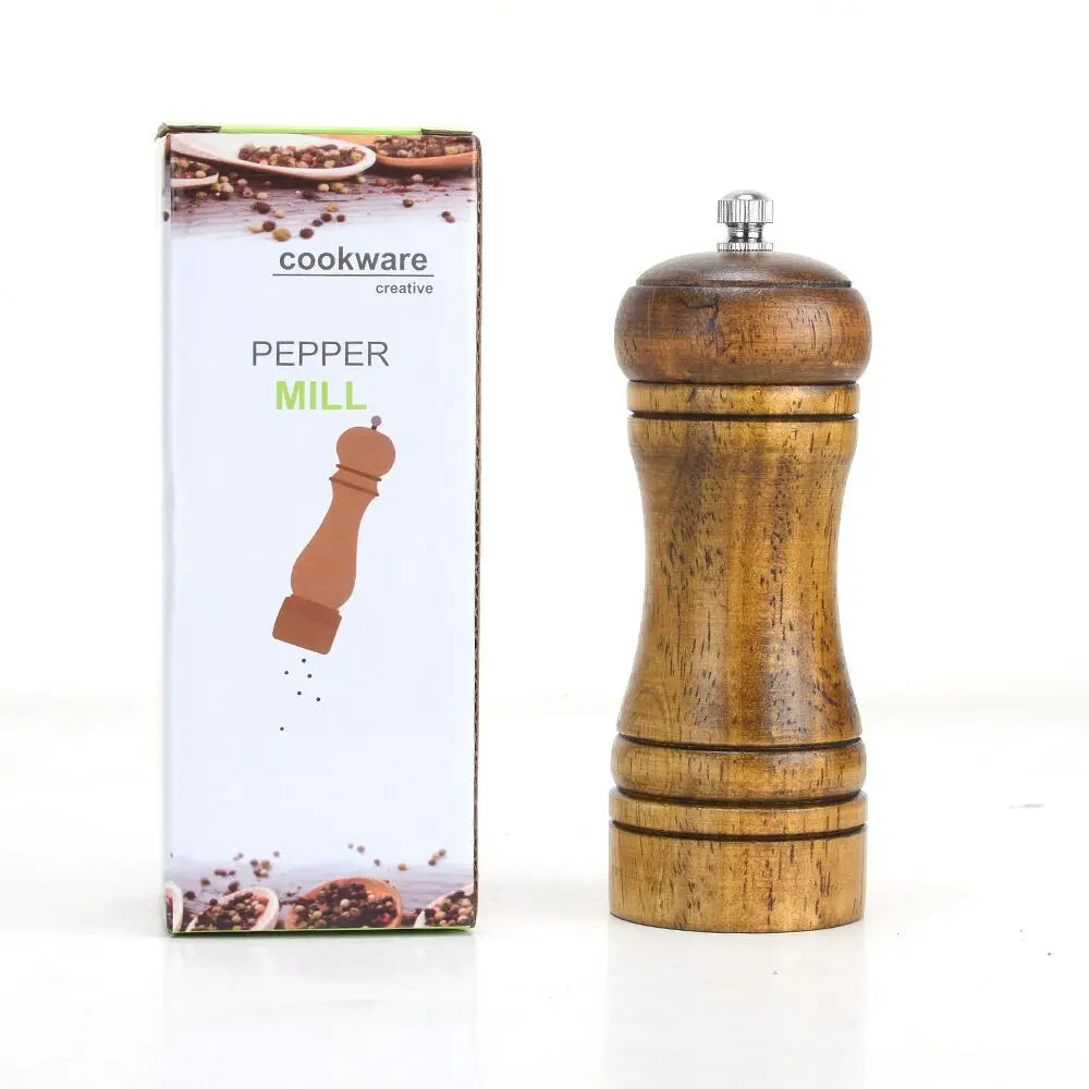 Adjustable 5inch 8inch Ceramic Rotor Solid Wood Kitchen Gadgets Pepper Grinders and Mill Good Vibrations