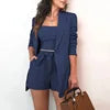 YiXin New Arrivals 2022 Vest Jacket Shorts Women Solid Color High Waist Women Outfits Three Pieces Set Women Clothing Good Vibrations