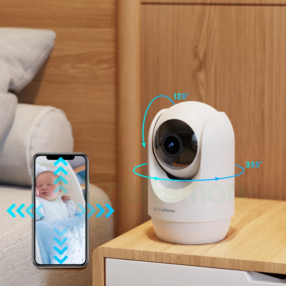 Y1-US WiFi Smart Baby Monitor Camera AI Human Motion Detection 2.4/5GHz Frequency for Home Security Fast Delivery US Warehouse Good Vibrations