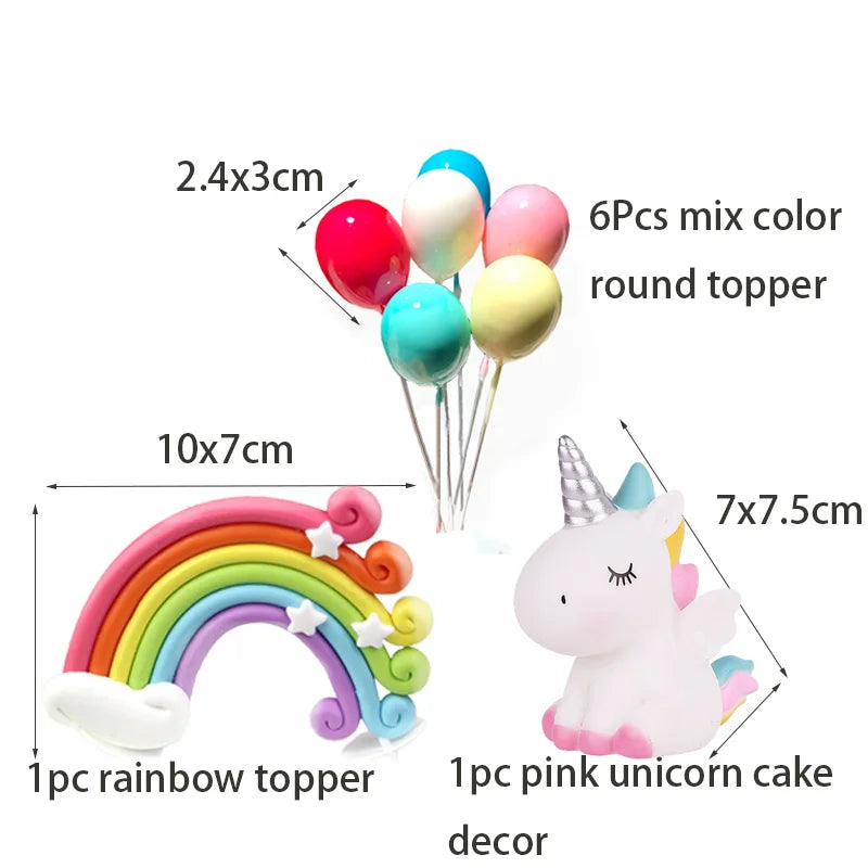 Unicorn Decoration Birthday Party Decor Kids Unicorn Disposable Tableware set Unicornio Baby Shower Girl Birthday Party Supplies Good Vibrations