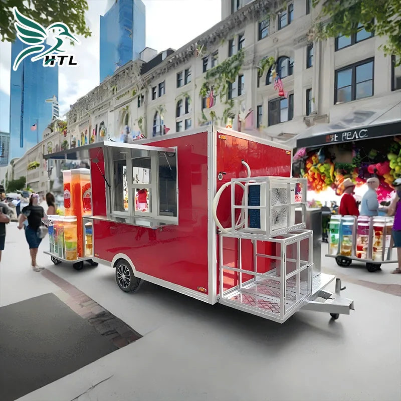 Complete Mobile Food Cart Fully Equipped Kitchen for Snack Catering Towable Food Trailer Good Vibrations