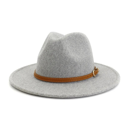 fedora hats for men and women couples jazz hats autumn and winter multicolor fashion wild warm flat brimmed hat Good Vibrations