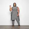 Two Piece Set African New Dashiki Fashion Sleeveless Suit Top and Pant Suits Party for Women Outfits 2022 Spring Summer Matching Good Vibrations