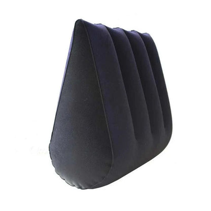 Inflatable black sex wedge pillow for adult erotic positions and couples games.