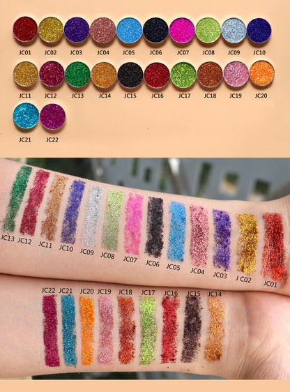 Wholesale Factory Custom Logo Vegan Waterproof Eye Shadow Palette Private Label Shape DIY Shimmer Matte Glitter Eyeshadow Good Vibrations
