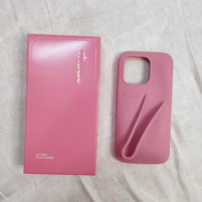 1:1 Top Quality Rhod Portable Lip Gloss Holder Case for iPhone 15 16 Pro Max 14 13 12 11 Lipstick Soft Silicone Lip Balm Cover Good Vibrations