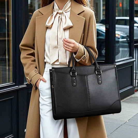 New Arrival Women's Real  Genuine Leather Open Top Tote Shoulder Bag-All Seasons Fashion Lady Handbag ToTe Bag for Famale Good Vibrations