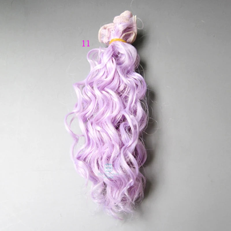 15cm & 25cm*100cm Wool rolls dolls wig for 1/3 1/4 1/6 BJD/SD Doll hair Accessories Good Vibrations