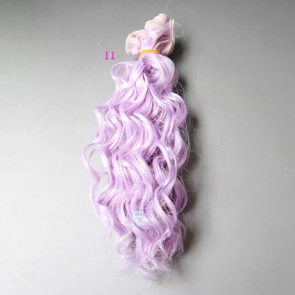 15cm & 25cm*100cm Wool rolls dolls wig for 1/3 1/4 1/6 BJD/SD Doll hair Accessories Good Vibrations