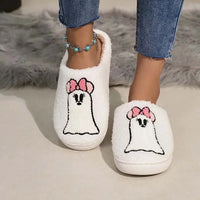 Halloween Theme Black Bat Home Cotton for Slippers for Men Women Autumn Winter Warm Wear-Resistant Non-Slip Floor Socks Fur Good Vibrations