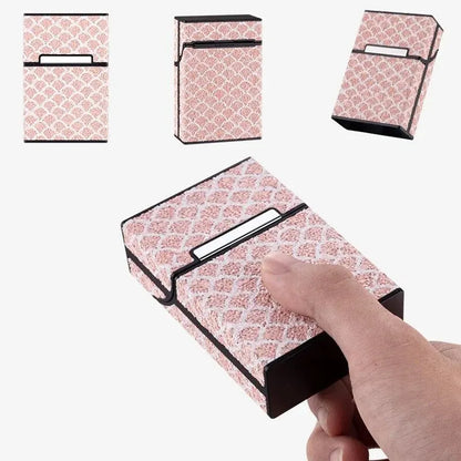 Luxury Design Kacone cigarette holder box for women, PU leather case, 20-piece capacity, 2023 model.
