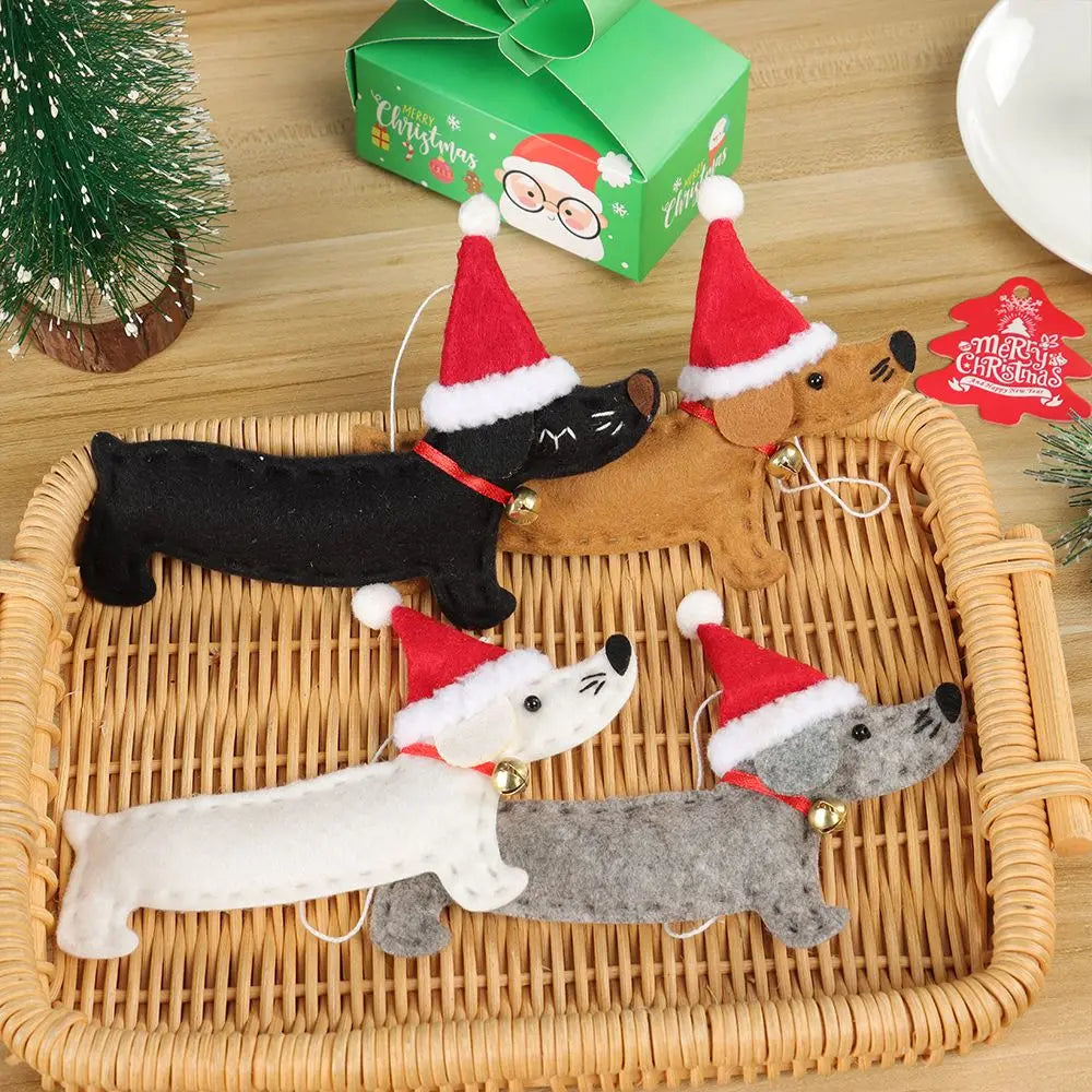 Gift Party Supplies Hang Decorations Ornaments Xmas Pendant Dachshund Dog Christmas Tree Accessories Good Vibrations