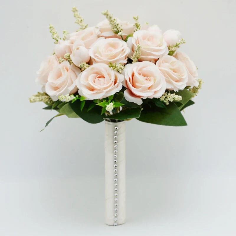 Bridal Bridesmaid Wedding Bouquet Rose Handmade Artificial Bridal Wedding Bouquet Wedding Accessories Good Vibrations
